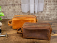 Load image into Gallery viewer, Leather Dopp Kit: The Perfect Wedding & Christmas Gift | Custom Leather Toiletry Bag for Men