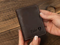 Load image into Gallery viewer, Front Pocket Wallet, Custom Leather Wallet, Slim front pocket bifold wallet, Personalized Slim Wallet, Card Holder, Engraved Wallet
