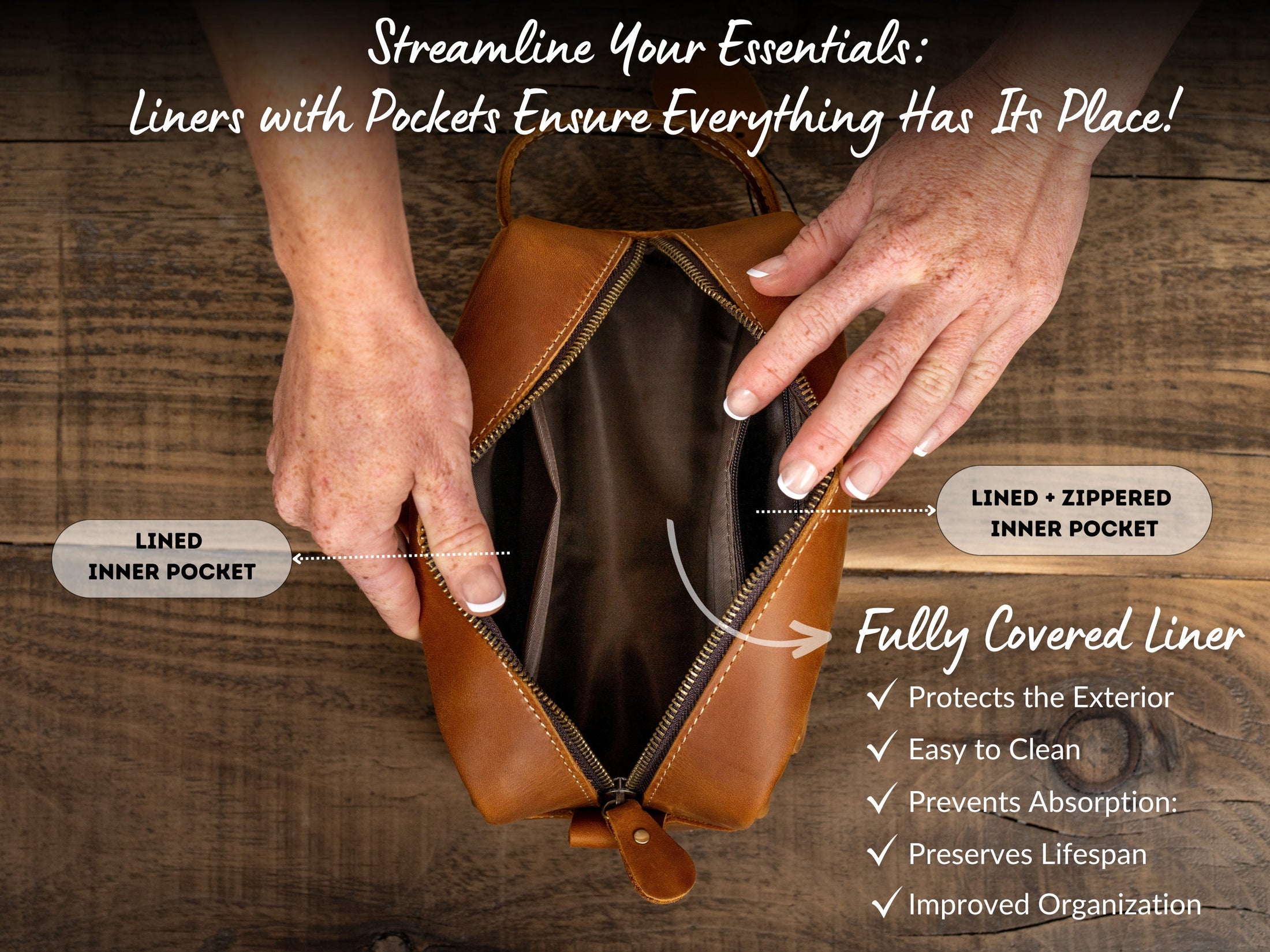 Leather Dopp Kit: The Perfect Wedding & Christmas Gift | Custom Leather Toiletry Bag for Men