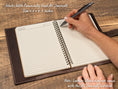 Load image into Gallery viewer, A5 Leather Journal Cover, Personalized Notebook Cover, Leather Journal Refillable, Leather Notebook, Travel Journal, Leather Diary