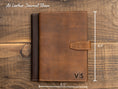 Load image into Gallery viewer, A5 Leather Journal Cover, Personalized Notebook Cover, Leather Journal Refillable, Leather Notebook, Travel Journal, Leather Diary
