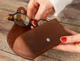 Load image into Gallery viewer, Leather Glasses Case with Snap Closure, Personalized Eyewear Protector, Full Grain Leather Sunglasses Sleeve
